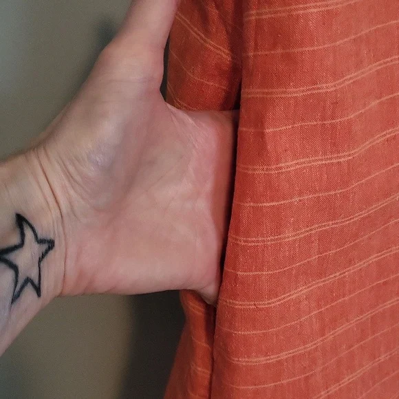 Patagonia Island Hemp/Organic Cotton Crossover Dress - Orange - 6 - Picture 4 of 8